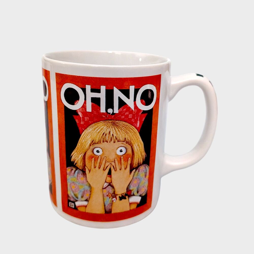 Vintage Mary Engelbreit OH NO Mug Coffee Tea Cup 90s Collectible Retro Novelty